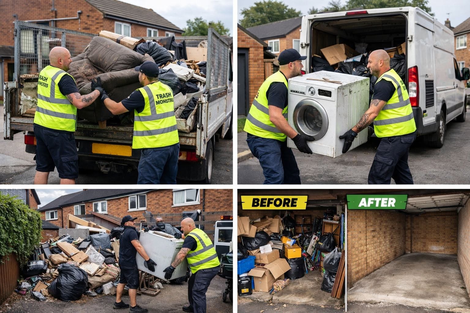 Trash Monsters team loading furniture and appliances
