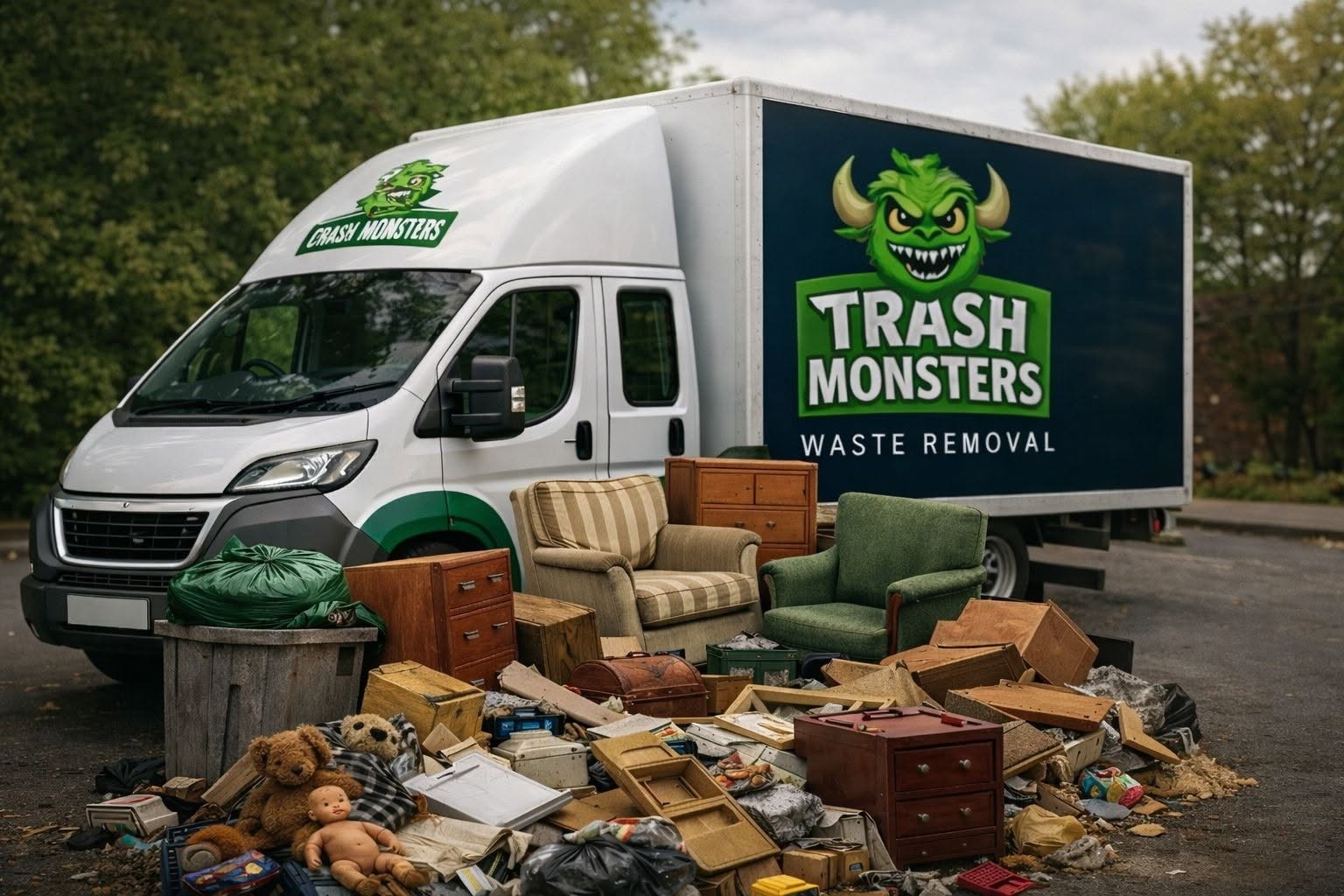Trash Monsters waste removal van and clearance