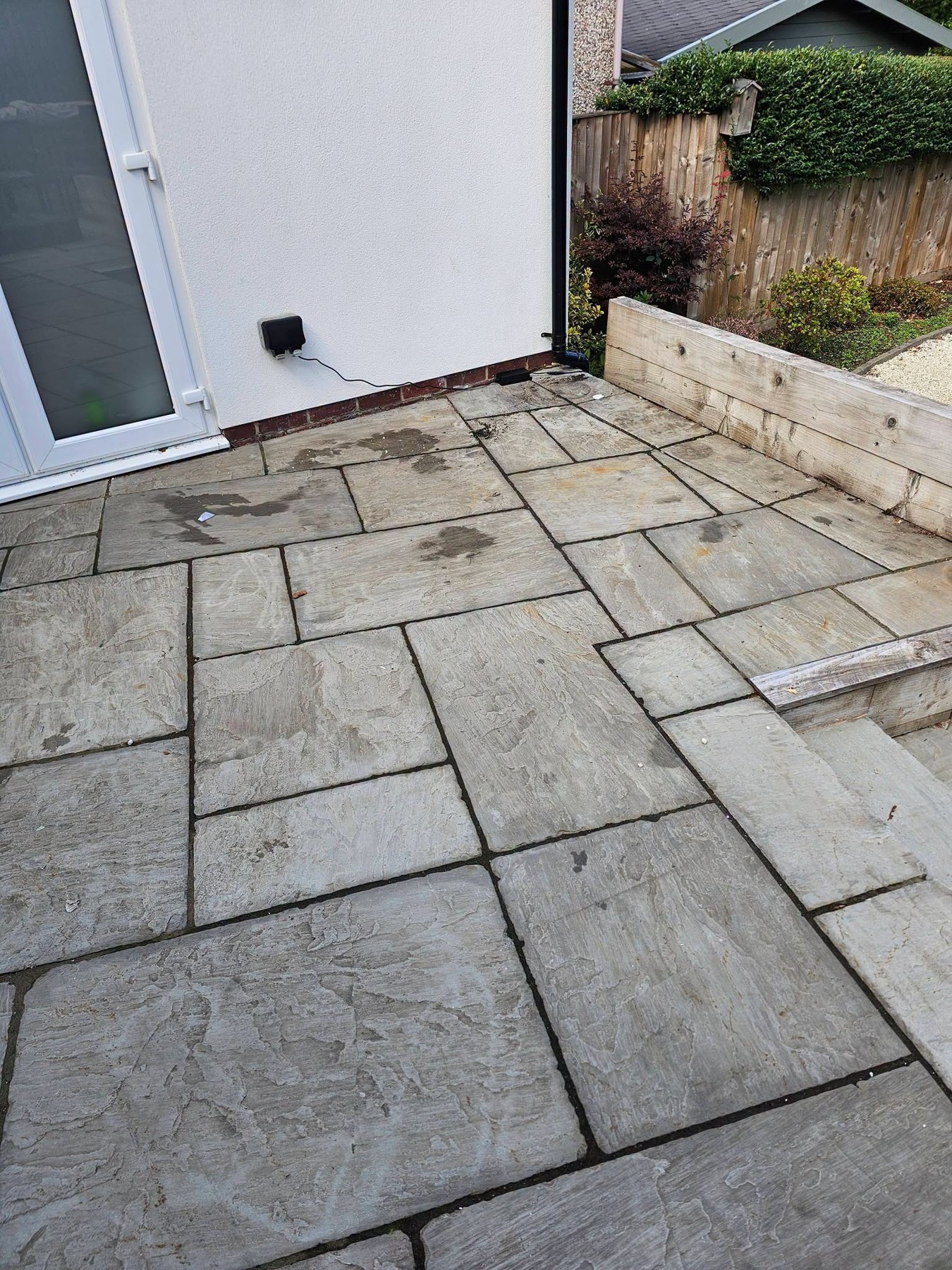 After: clear patio