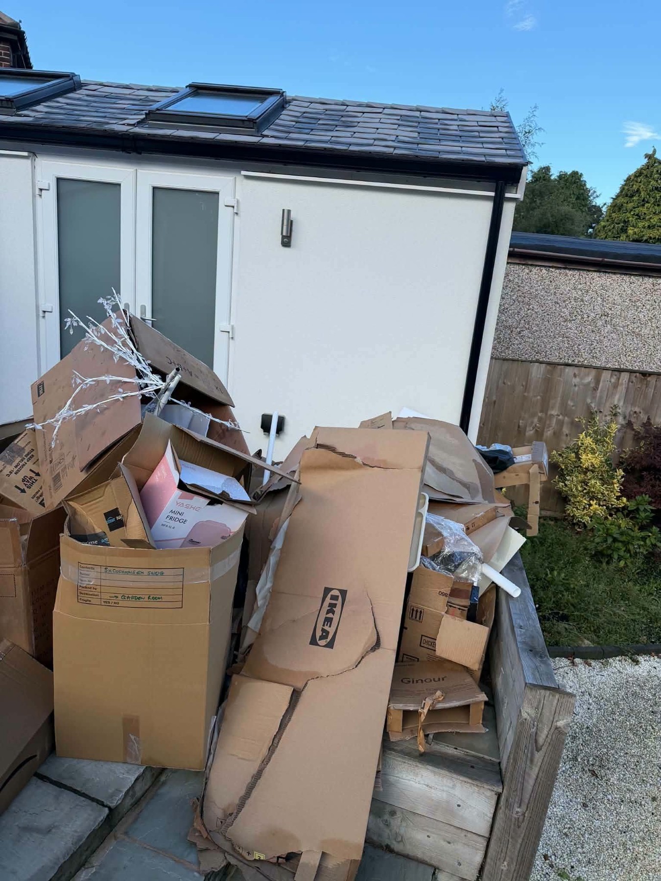 Before: patio clutter