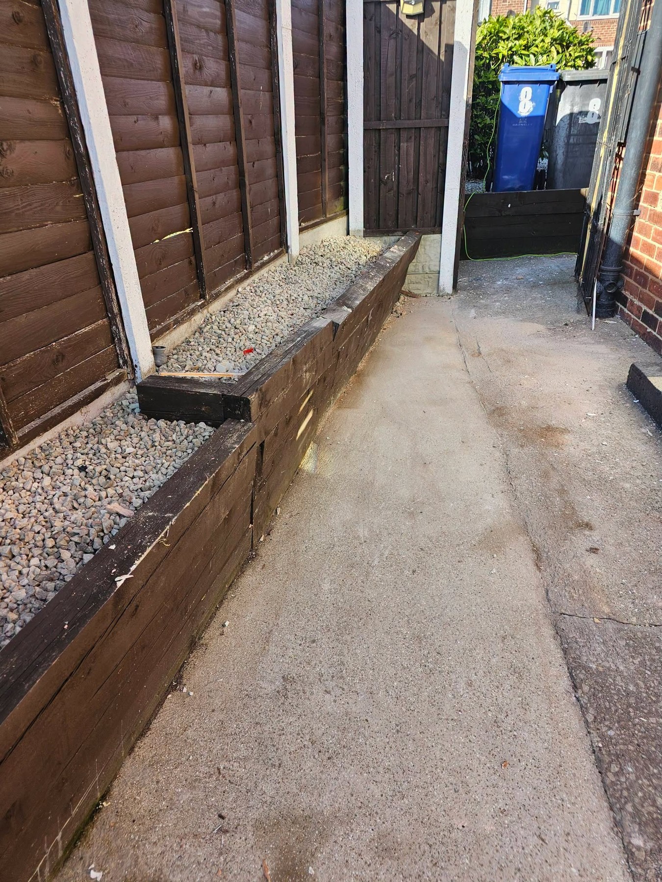 After clearance: clear walkway